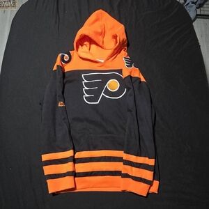 Philadelphia Flyers NHL Kids Pullover Hoodie – Orange/Black – Youth XL